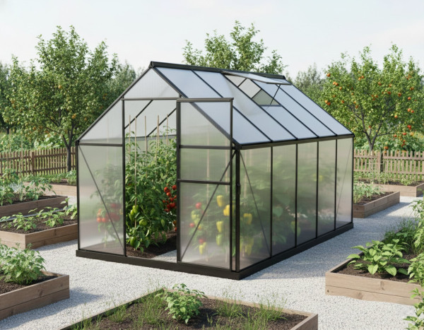 Skleník LANITPLAST SARANA 6x10 PC 4 mm černý LG4333 (1)