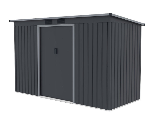 Plechový domek LANITPLAST HALLE 94 ANTRACIT LG4024 (1)