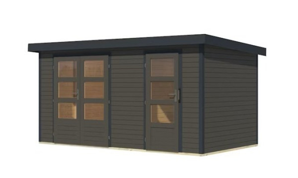 Hybridní domek KARIBU MERKUR (12494) terragrau / antracit LG4451 (1)