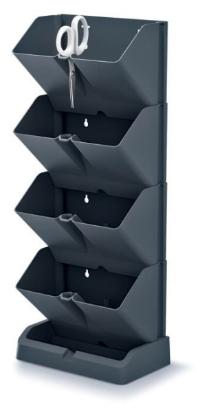 Květináče vertikální s nůžkami na bylinky MINI GARDEN antracit (1)