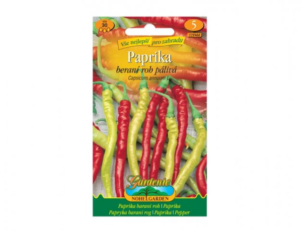Paprika zeleninová pálivá, typ beraní roh (1)