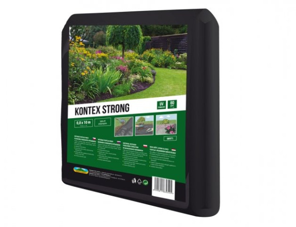 Textilie KONTEX STRONG mulčovací černá 0,8 x 10m 80g (1)