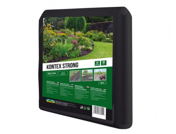 Textilie KONTEX STRONG mulčovací černá 0,8x15m 80g (1)