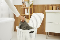 Koš na prádlo COUNTRY 55 L bílý (2)