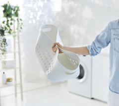 Koš na čisté prádlo JONA 39 L bílý (4)