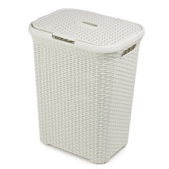 RATTAN STYLE 60L koš na prádlo krémový (6)