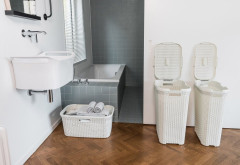 RATTAN STYLE 60L koš na prádlo krémový (7)