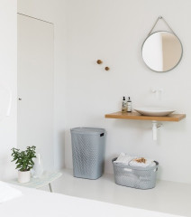 INFINITY DOTS 59L koš na prádlo šedý (2)