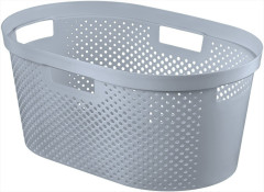INFINITY DOTS 39L koš na čisté prádlo bílý (1)