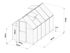 Skleník LANITPLAST SARANA 6x10 PC 4 mm stříbrný LG4272 (5)