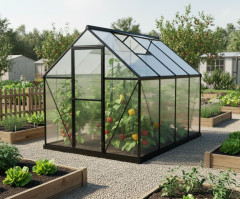 Skleník LANITPLAST SARANA 6x8 PC 4 mm černý LG4334