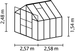 Skleník VITAVIA URANUS 6700 PC 4 mm stříbrný LG181 (9)