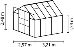 Skleník VITAVIA URANUS 8300 PC 4 mm stříbrný LG182 (9)