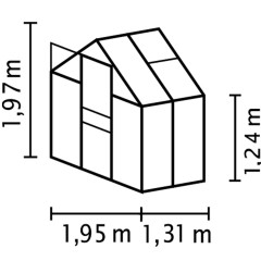 Skleník VITAVIA VENUS 2500 PC 4 mm stříbrný LG168 (5)
