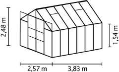 Skleník VITAVIA URANUS 9900 PC 6 mm stříbrný LG187 (9)