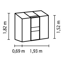 Skleník VITAVIA IDA 1300 PC 4 mm stříbrný LG218 (3)