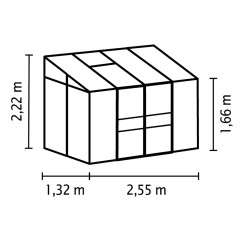 Skleník VITAVIA IDA 3300 PC 4 mm stříbrný LG219 (4)