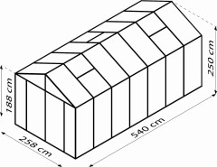 Skleník VITAVIA ZEUS COMFORT 13800 PC 10 mm stříbrný LG275 (2)