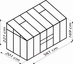 Skleník VITAVIA IDA 7800 PC 4 mm stříbrný LG301 (3)