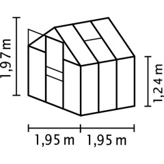 Skleník VITAVIA VENUS 3800 PC 4 mm zelený LG531 (5)