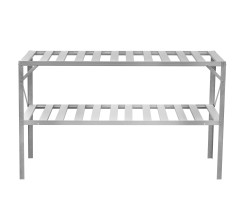 AL regál LANITPLAST 130x50 cm dvoupolicový stříbrný GSB2 LG2632 (2)
