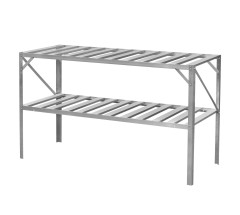 AL regál LANITPLAST 130x50 cm dvoupolicový stříbrný GSB2 LG2632 (3)