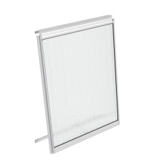 Stěnové ventilační okno VITAVIA - stříbrné typ V (40000546) PC 6 mm LG3089 (1)