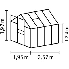 Skleník VITAVIA VENUS 5000 čiré sklo 3 mm černý LG3539 (5)