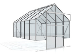 Skleník VITAVIA CASSANDRA 8300 čiré sklo 3 mm stříbrný LG4374 (2)