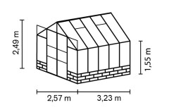 Skleník VITAVIA CASSANDRA 8300 čiré sklo 3 mm stříbrný LG4374 (4)