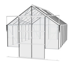 Skleník VITAVIA CASSANDRA 9900 čiré sklo 3 mm stříbrný LG4415 (1)