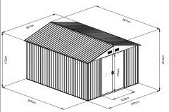 Zahradní domek LANITPLAST MAXTORE 1012 ANTRACIT LG1849 (3)
