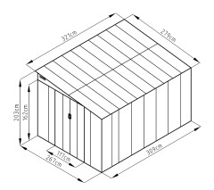 Plechový domek LANITPLAST WANDHAUS 911 ANTRACIT LG4026 (5)