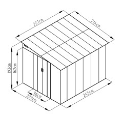 Plechový domek LANITPLAST WANDHAUS 78 ANTRACIT LG4025 (5)