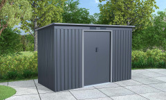 Plechový domek LANITPLAST HALLE 94 ANTRACIT LG4024 (2)