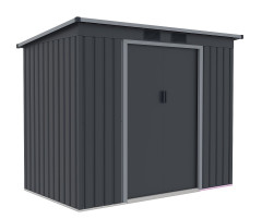Plechový domek LANITPLAST HALLE 74 ANTRACIT LG4023 (3)