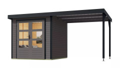 Hybridní domek KARIBU JUPITER B (93428) terragrau / antracit LG4037 (1)