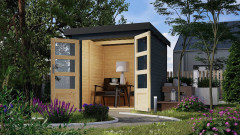 Hybridní domek KARIBU JUPITER C (93416) antracit / antracit LG4040 (3)