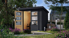 Hybridní domek KARIBU JUPITER C (93416) antracit / antracit LG4040 (4)