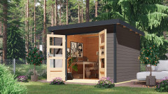 Hybridní domek KARIBU PLUTO B (97896) terragrau / antracit LG4046 (3)