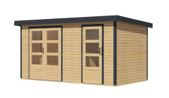 Hybridní domek KARIBU MERKUR (12491) natur / antracit LG4447 (1)