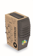 Sada 3 odpadkových košů SORTIBOX II x25 šedý kámen (2)