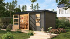 Hybridní domek KARIBU MERKUR (12494) terragrau / antracit LG4451 (3)