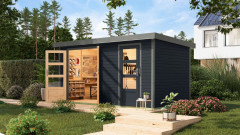 Hybridní domek KARIBU MERKUR (12496) antracit / šedý LG4453 (3)