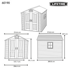 Plastový domek LIFETIME 60014 / 60190 FOX LG101 (10)
