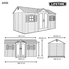 Plastový domek LIFETIME 6446 GARTEN VILLA LG1079 (10)