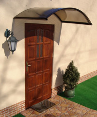 Stříška nad dveře LANITPLAST ARCUS 160/90 hnědá LG1161 (1)