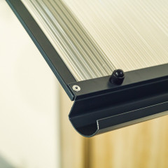 Stříška nad dveře LANITPLAST TOPAZ 130/70 antracit LG2176 (4)