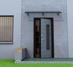 Stříška nad dveře LANITPLAST RUMBA XL 197/54 antracit LG2761 (2)