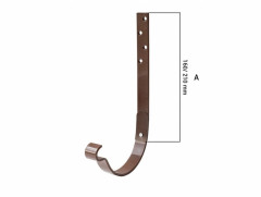 Ocelový žlabový hák čelní ANTRACIT 125 210 mm
